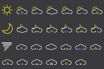 Image showcase for our Simplistic Weather Icon Pack