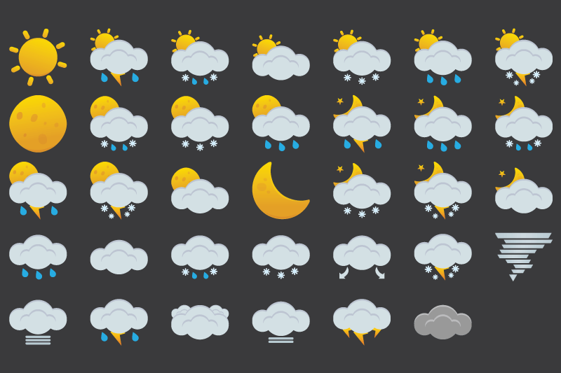 Modern Weather Icon Pack screenshot #1