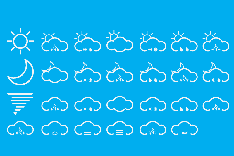 Monochrome Weather Icon Pack screenshot #2