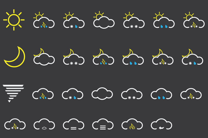 Simplistic Weather Icon Pack screenshot #1